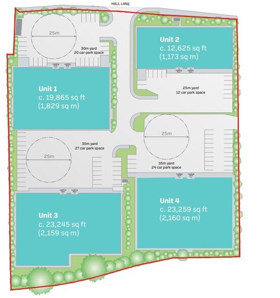 Hall Ln, Bolton to rent - Site Plan - Image 2 of 2
