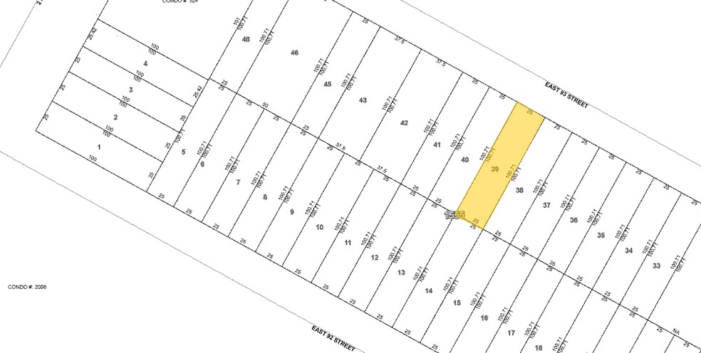 322 E 93rd St, New York, NY for sale - Plat Map - Image 2 of 2