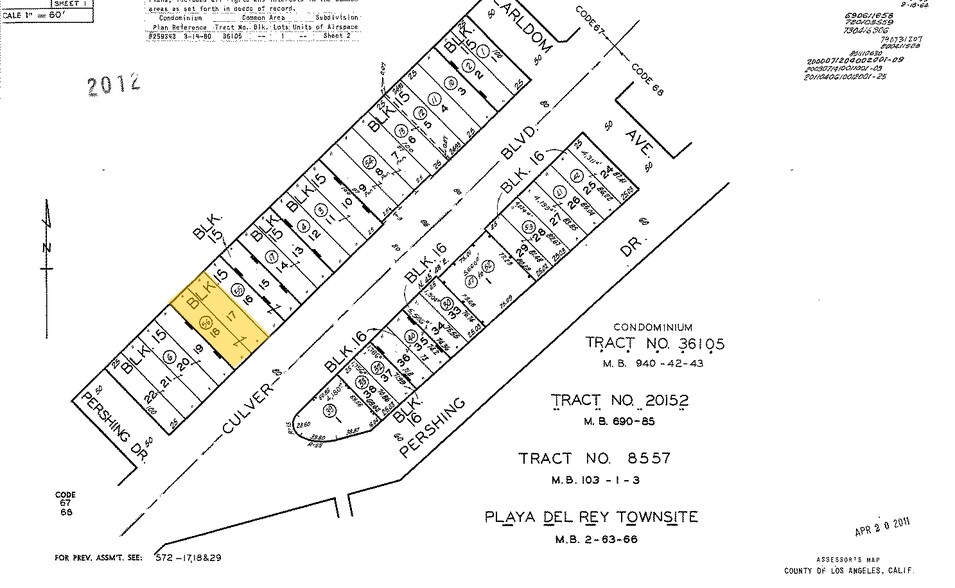 311 Culver Blvd, Playa Del Rey, CA for sale - Plat Map - Image 2 of 2