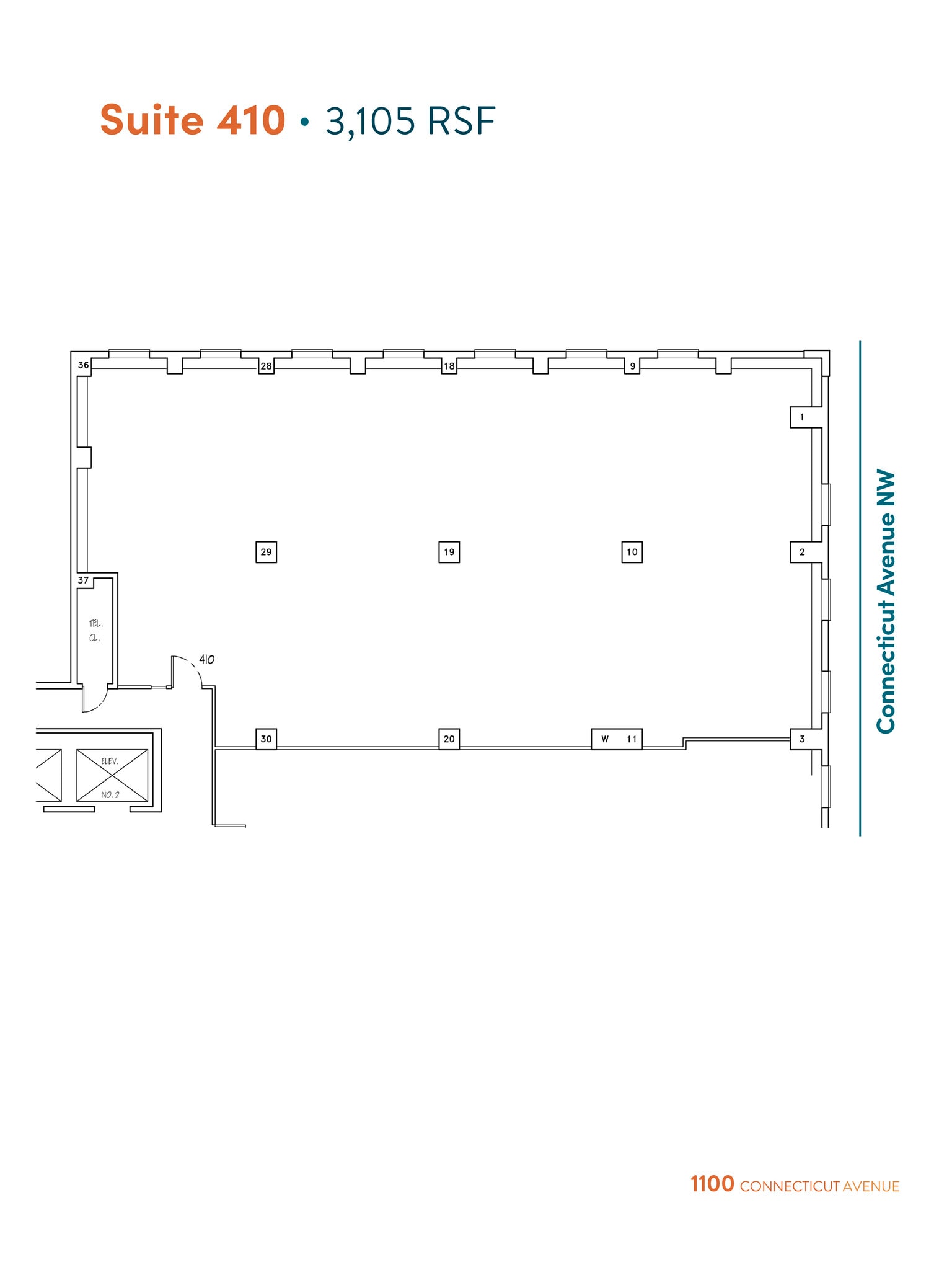 1100 Connecticut Ave NW, Washington, DC to rent Floor Plan- Image 1 of 3