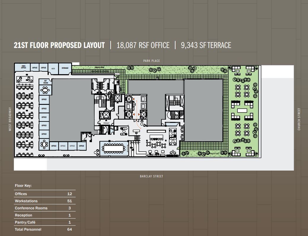 100 Church St, New York, NY to rent Floor Plan- Image 1 of 1