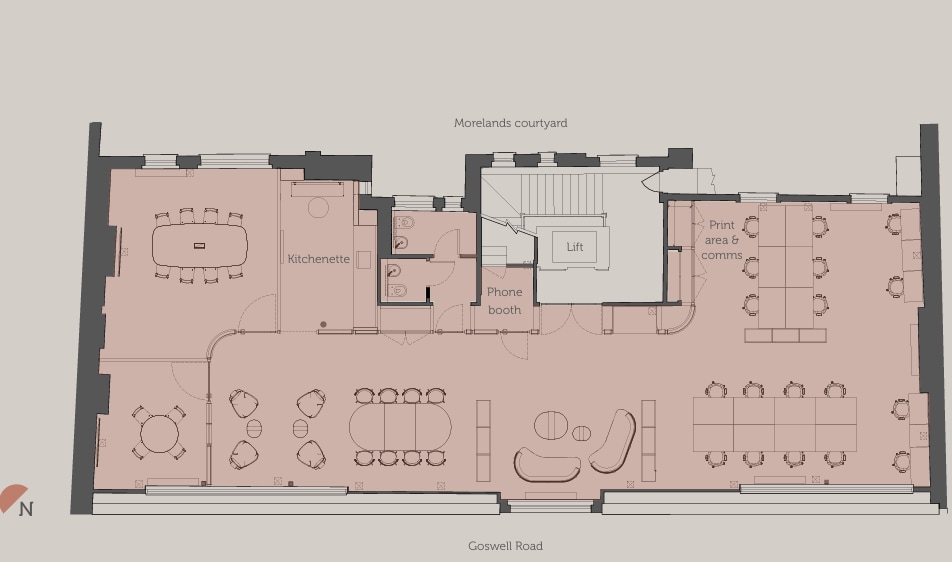 80 Goswell Rd, London to rent Floor Plan- Image 1 of 5