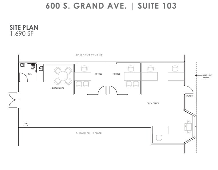 600 S Grand Ave, Santa Ana, CA to rent Floor Plan- Image 1 of 1