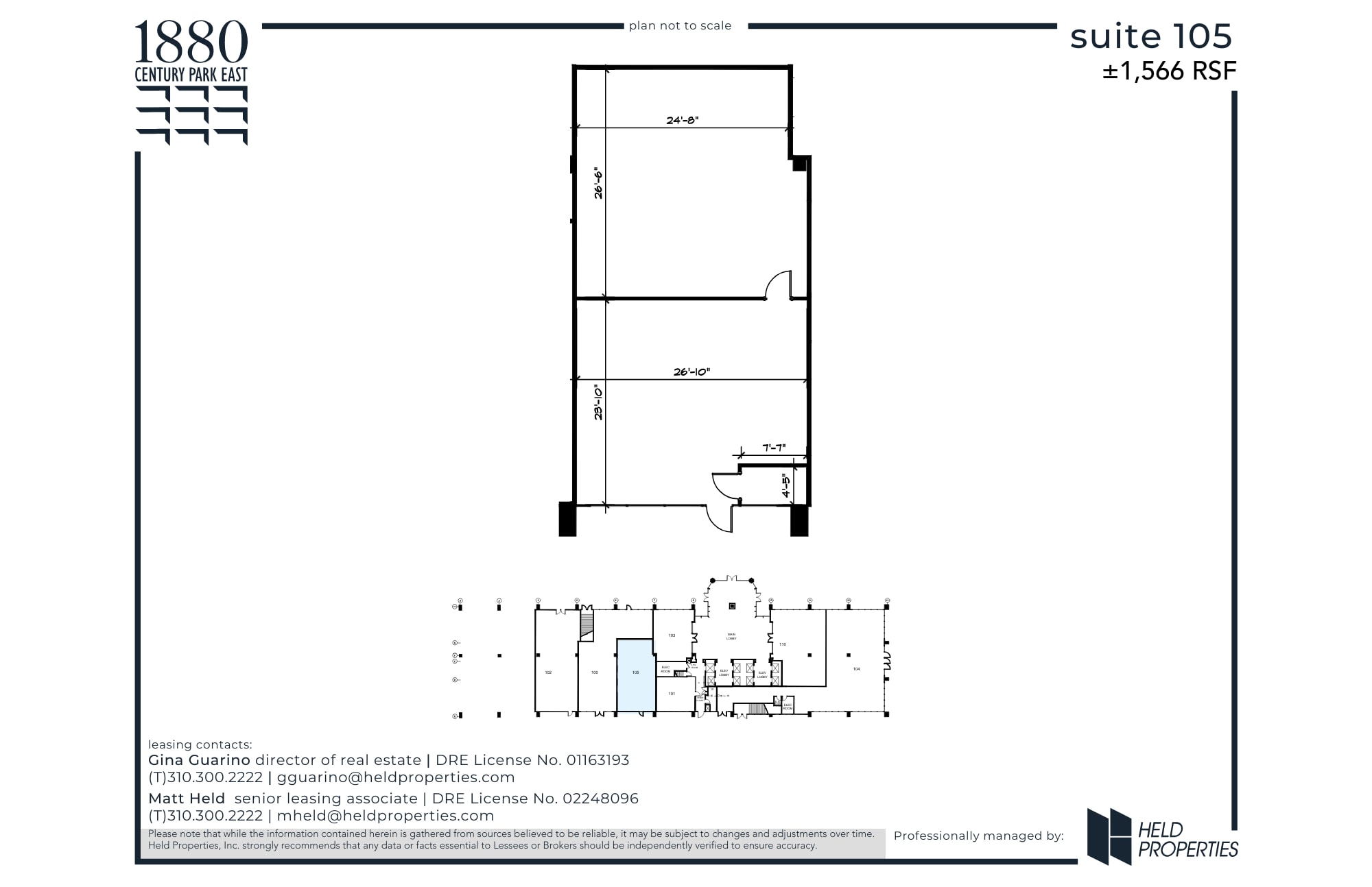 1880 Century Park E, Los Angeles, CA to rent Floor Plan- Image 1 of 2