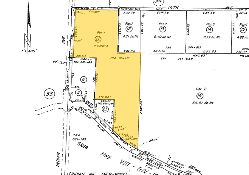 19020 N Indian Canyon Dr, North Palm Springs, CA for rent - Plat Map - Image 2 of 3