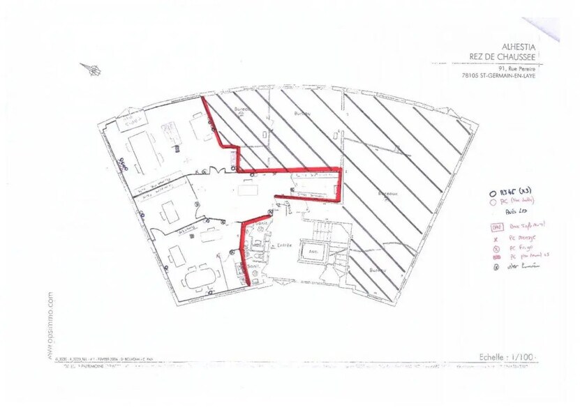 Office in Saint-Germain-en-Laye to rent - Floor Plan - Image 1 of 1