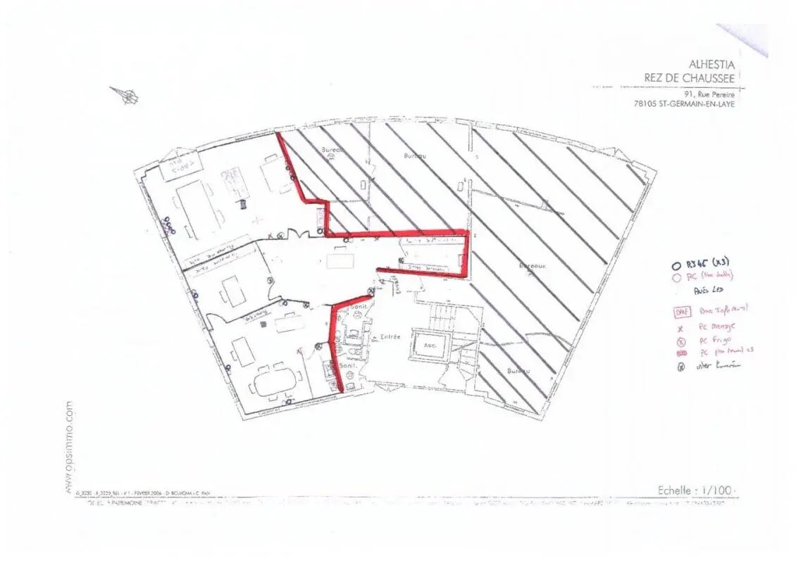 Office in Saint-Germain-en-Laye to rent Floor Plan- Image 1 of 2