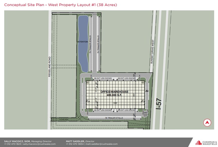 Monee Corporate Center - Ridgeland Road, Monee, IL for sale - Site Plan - Image 2 of 3