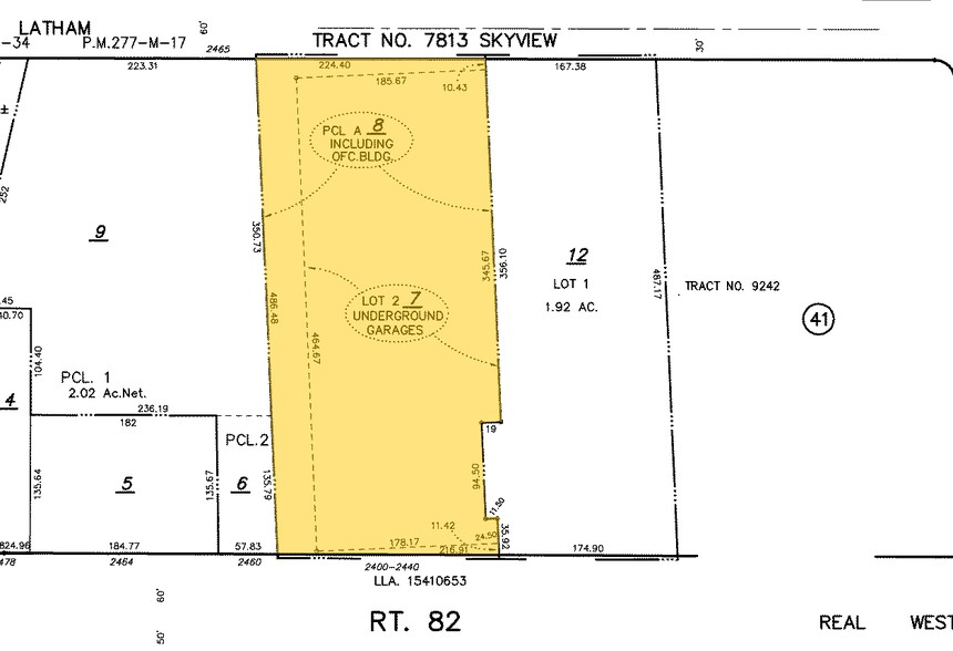 2440 W El Camino Real, Mountain View, CA for rent - Plat Map - Image 2 of 11