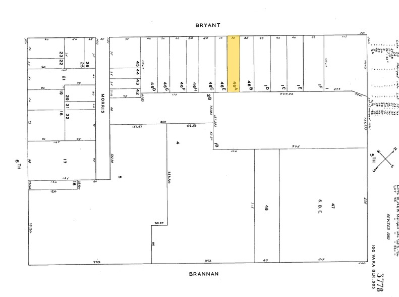 739 Bryant St, San Francisco, CA for rent - Plat Map - Image 2 of 2