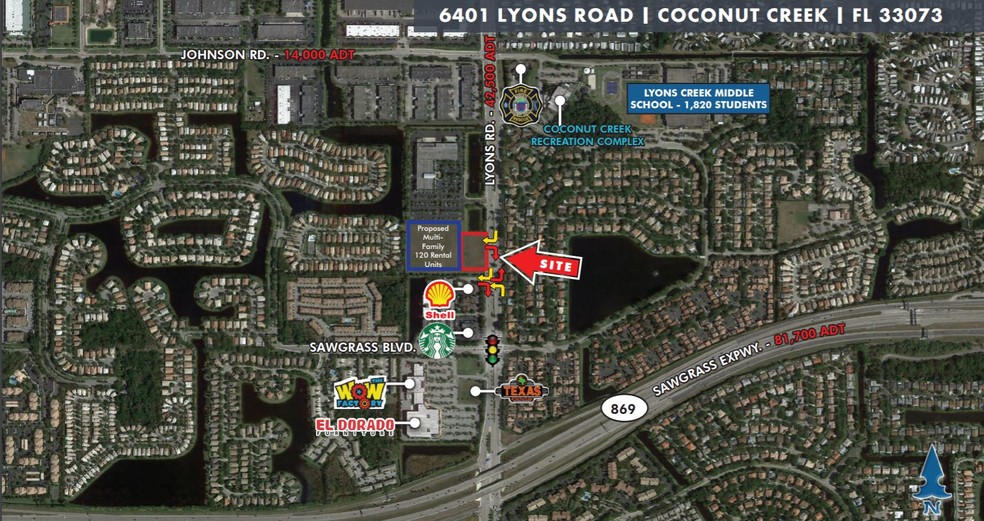 6401-6441 Lyons Rd, Coconut Creek, FL for sale - Aerial - Image 1 of 1