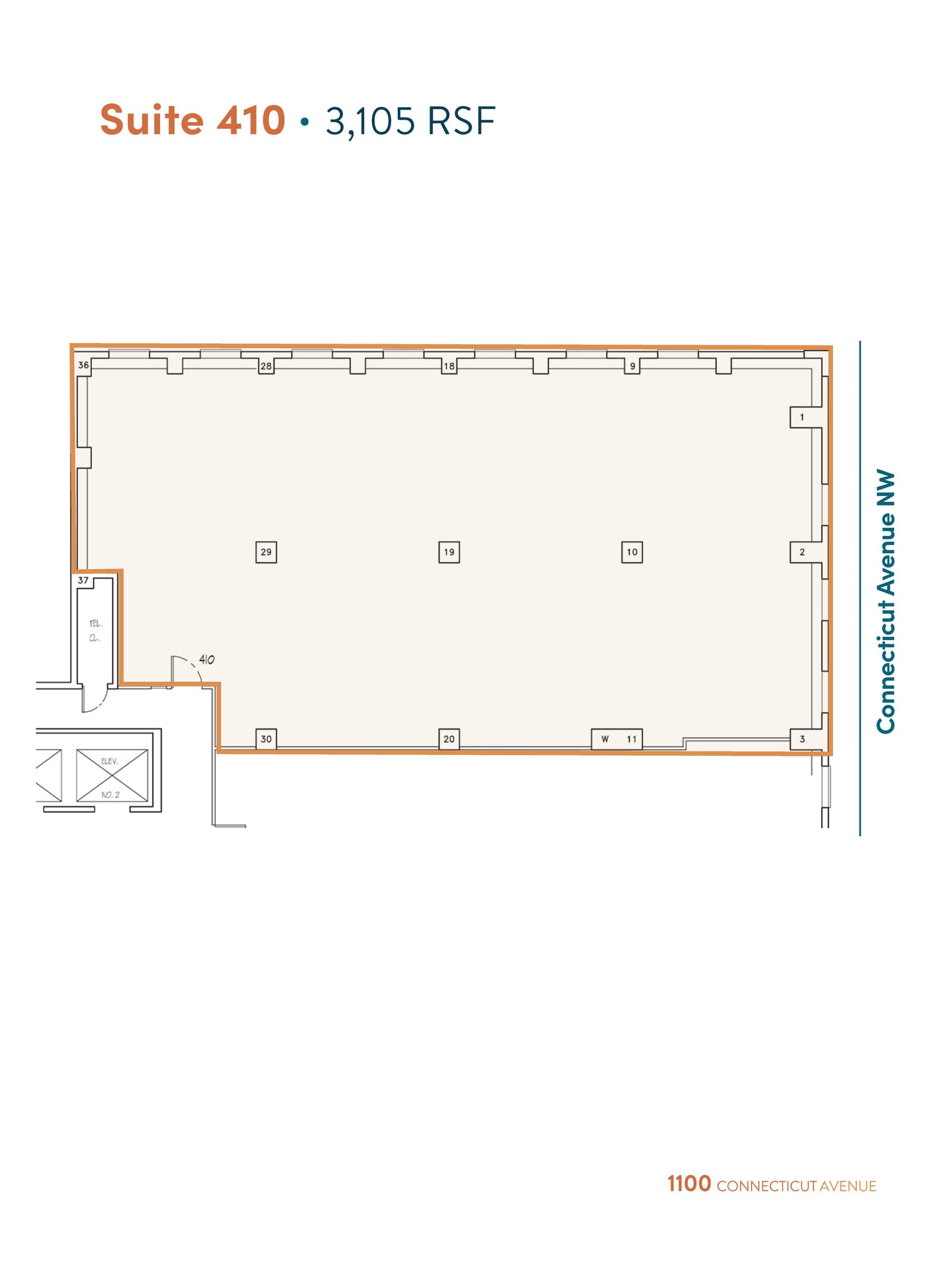 1100 Connecticut Ave NW, Washington, DC to rent Floor Plan- Image 1 of 3