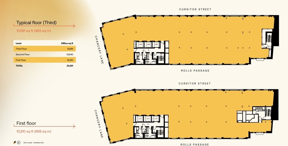 38 Chancery Ln, London to rent - Floor Plan - Image 1 of 2