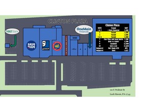 120 E Walnut St Clinton Plaza, Lock Haven, PA for rent Site Plan- Image 1 of 2