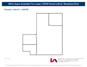 20700 Ventura Blvd, Woodland Hills, CA for rent Floor Plan- Image 1 of 1