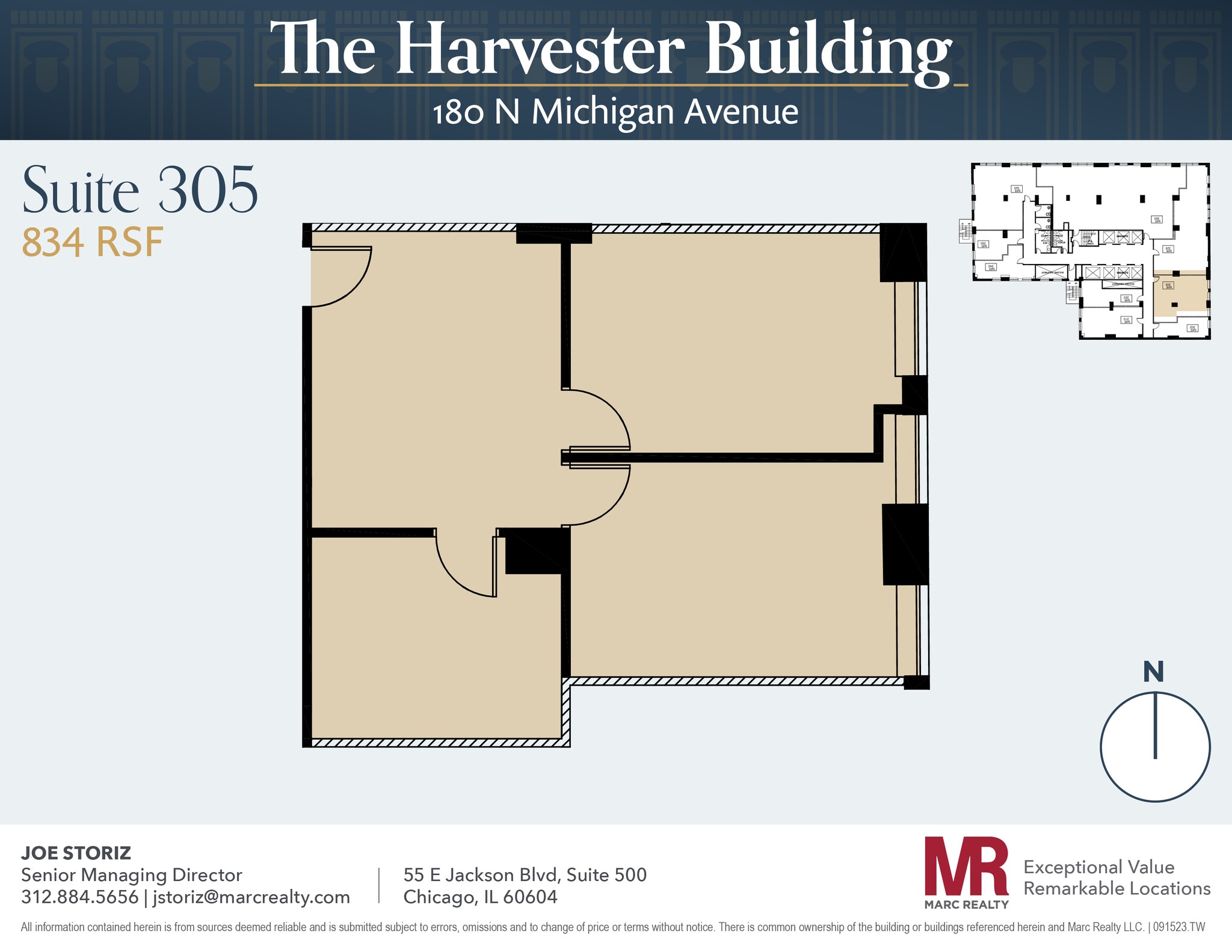 180 N Michigan Ave, Chicago, IL to rent Floor Plan- Image 1 of 5