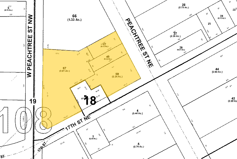 1400 Peachtree St NE, Atlanta, GA for rent - Plat Map - Image 2 of 5