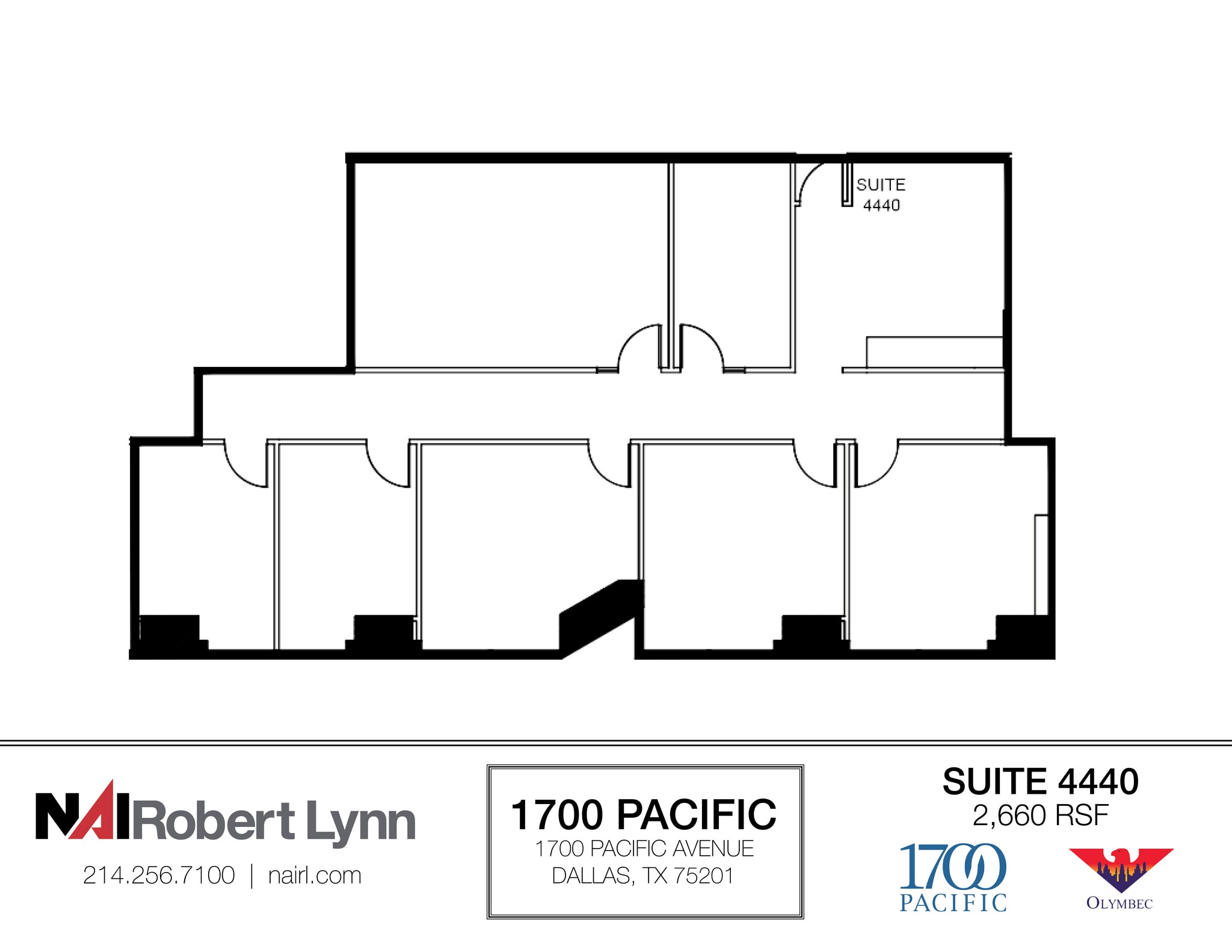 1700 Pacific Ave, Dallas, TX to rent Floor Plan- Image 1 of 2