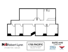 1700 Pacific Ave, Dallas, TX to rent Floor Plan- Image 1 of 2