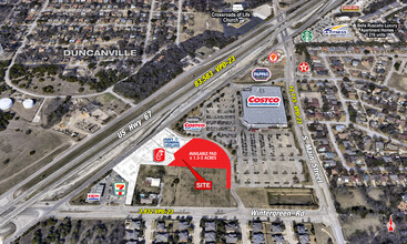 US Hwy. 67 & Wintergreen, Duncanville, TX - aerial  map view