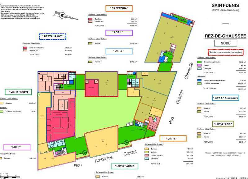 Office in Saint-Denis to rent - Site Plan - Image 2 of 4