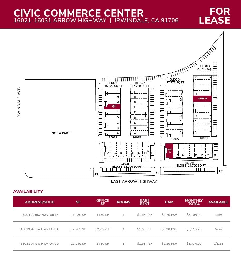 16021 Arrow Hwy, Irwindale, CA to rent Interior Photo- Image 1 of 1