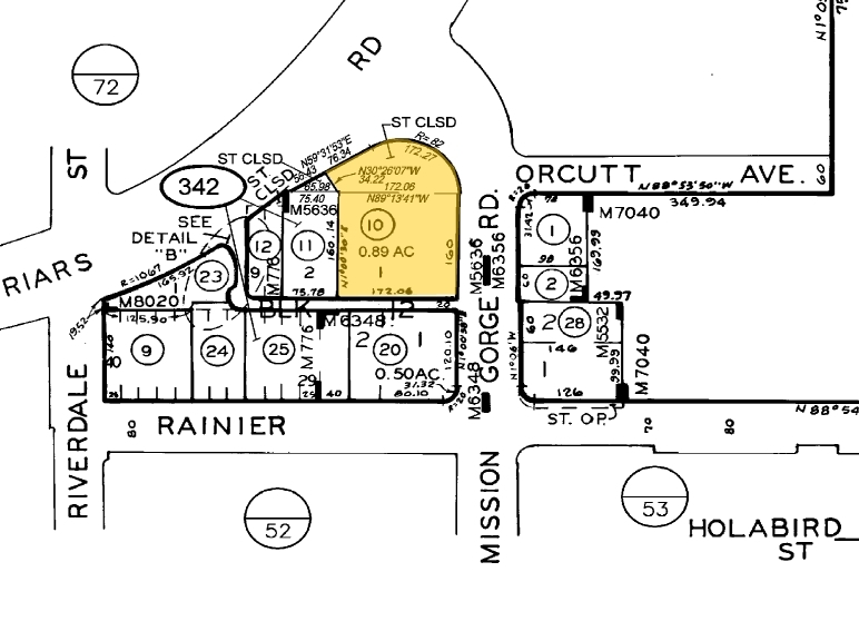 6424 Mission Gorge Rd, San Diego, CA for rent - Plat Map - Image 1 of 1