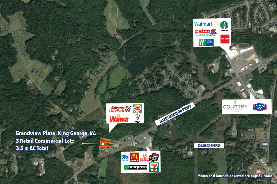 3 Retail Commercial Lots Grandview Plz, King George, VA for rent - Aerial - Image 2 of 3