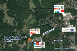 3 Retail Commercial Lots Grandview Plz, King George, VA - aerial  map view - Image1