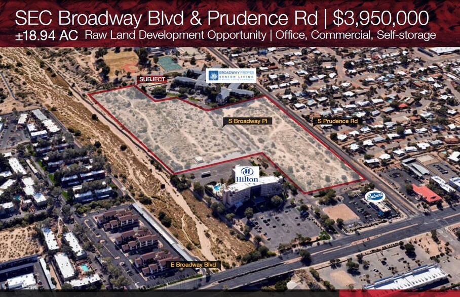 SEC Broadway Blvd & Prudence Rd, Tucson, AZ for sale - Aerial - Image 1 of 3