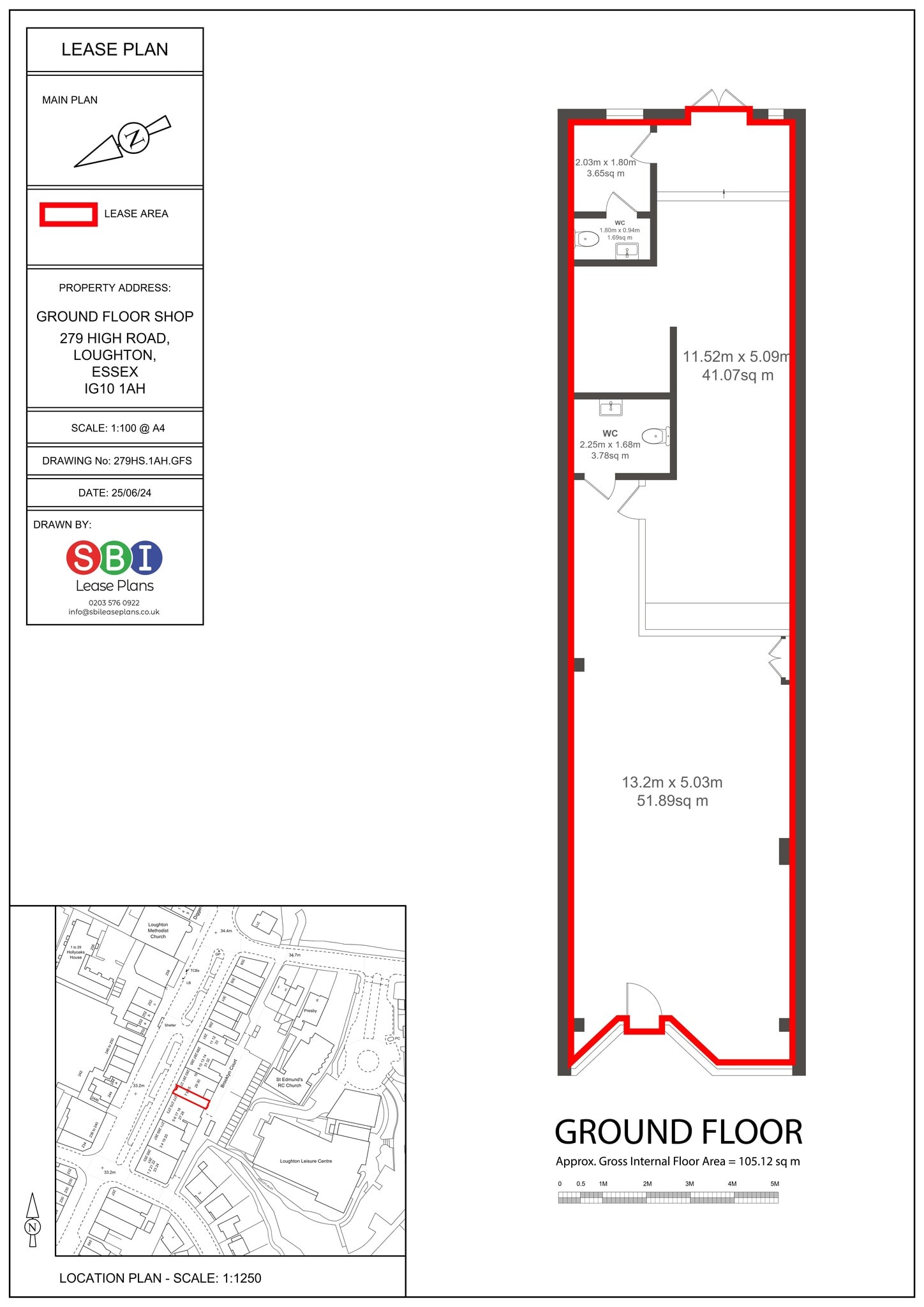 273-279 High Rd, Loughton to rent Site Plan- Image 1 of 7