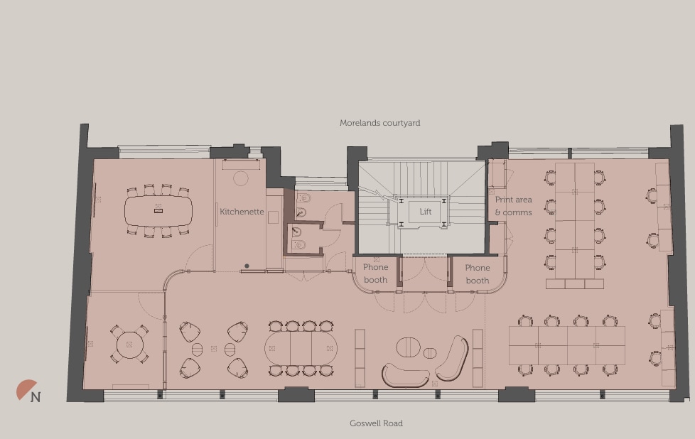 80 Goswell Rd, London to rent Floor Plan- Image 1 of 5