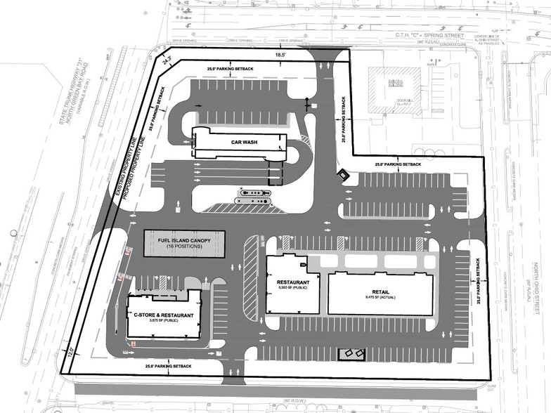 1229 N Green Bay Rd, Mount Pleasant, WI for rent - Site Plan - Image 2 of 2