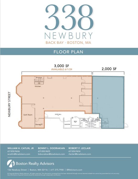 338 Newbury St, Boston, MA for rent - Floor Plan - Image 2 of 2