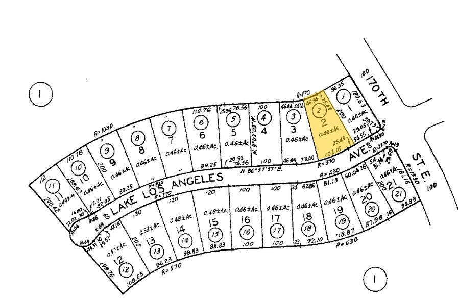 Lake Los Angeles Ave, Palmdale, CA for sale - Plat Map - Image 1 of 1