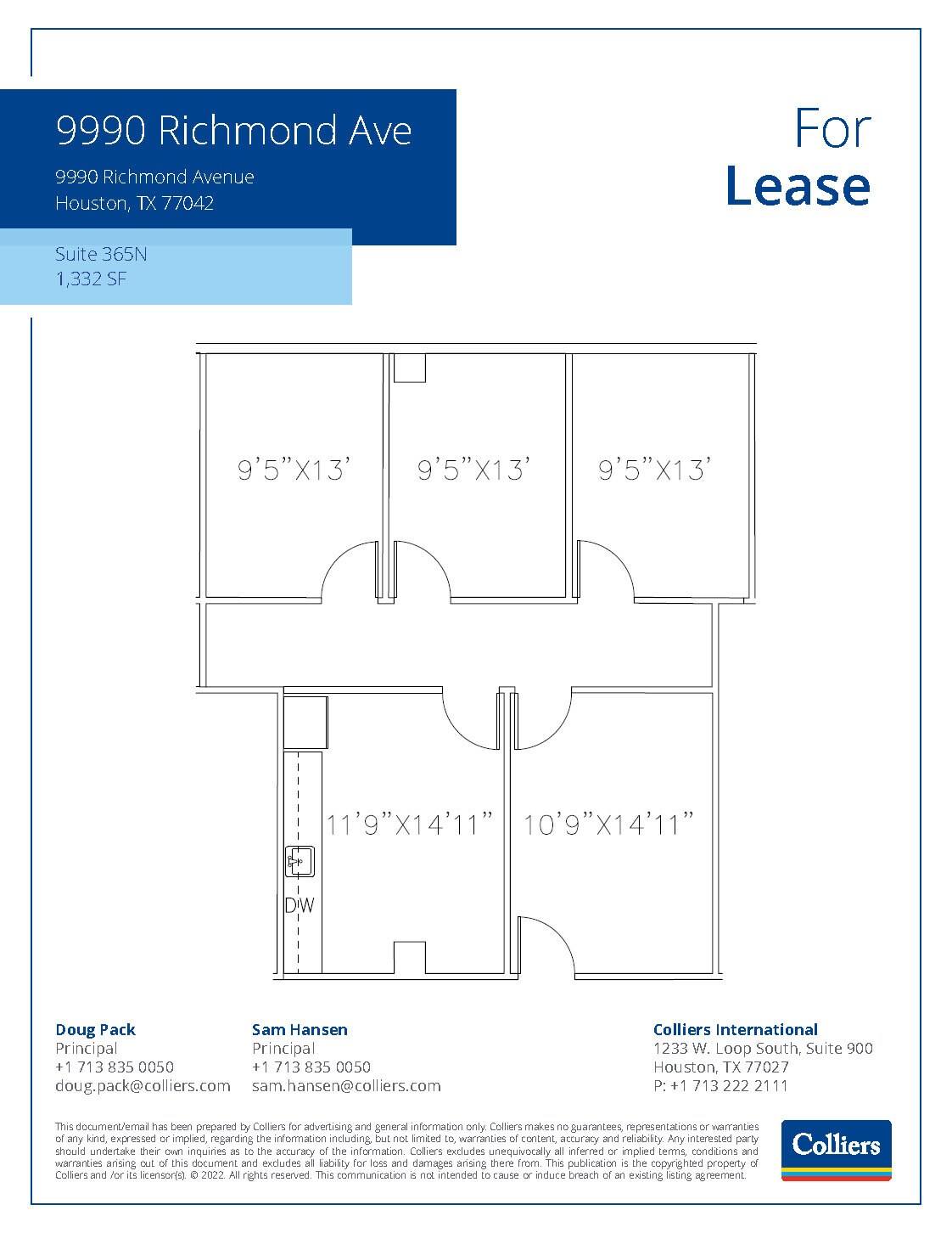 9990 Richmond Ave, Houston, TX to rent Floor Plan- Image 1 of 1