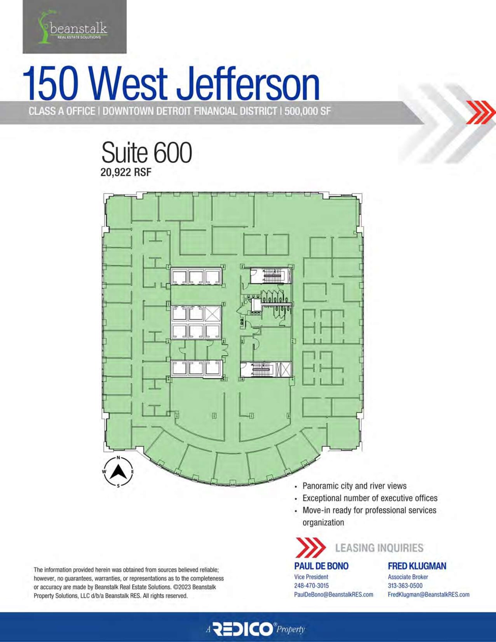 150 W Jefferson Ave, Detroit, MI for rent Site Plan- Image 1 of 1