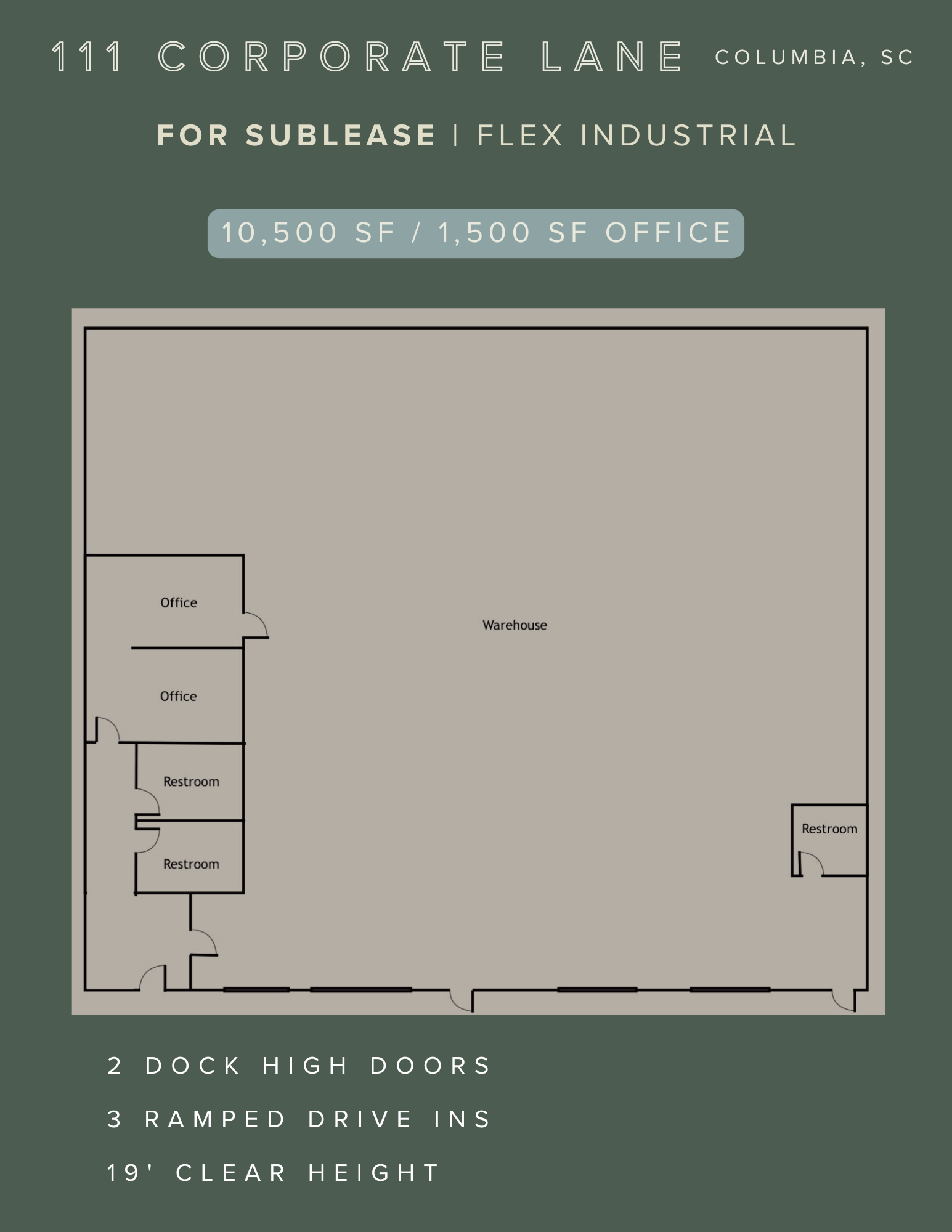 111 Corporate Ln, Columbia, SC for rent Floor Plan- Image 1 of 1