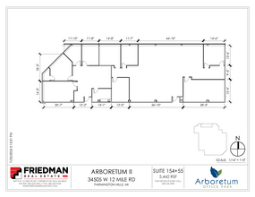 34505 W 12 Mile Rd, Farmington Hills, MI for rent Floor Plan- Image 2 of 3