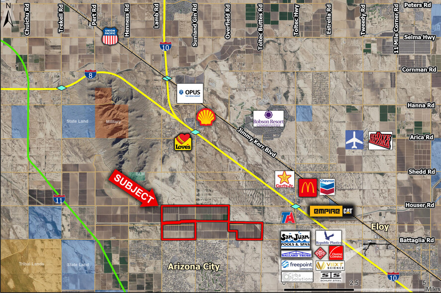 N Sunland Gin Road, Casa Grande, AZ for sale - Aerial - Image 2 of 3