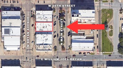 212 N Main St, Bryan, TX - aerial  map view