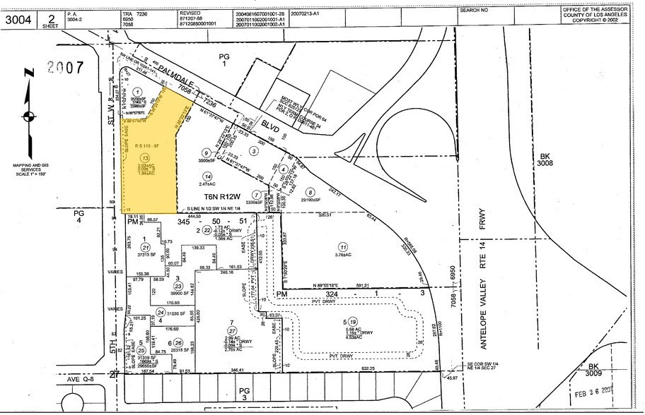 450-460 W Palmdale Blvd, Palmdale, CA for sale - Plat Map - Image 2 of 10