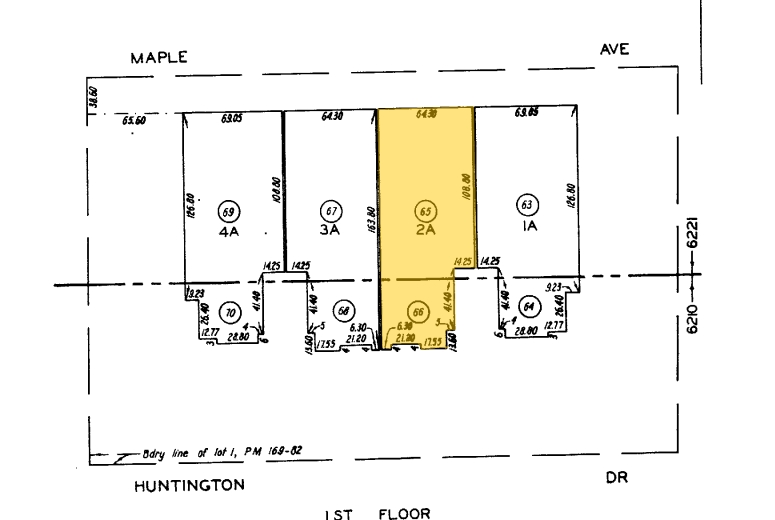 417-429 E Huntington Dr, Monrovia, CA for rent - Plat Map - Image 2 of 18