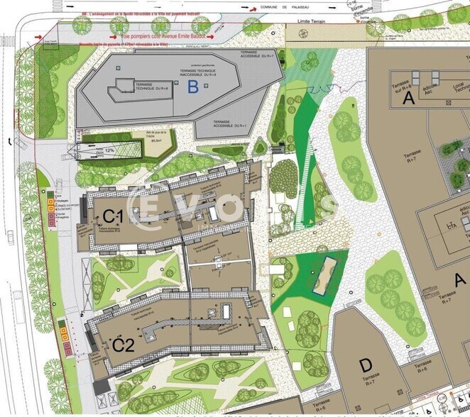 Rue Emile Baudot, Palaiseau for sale - Site Plan - Image 3 of 14