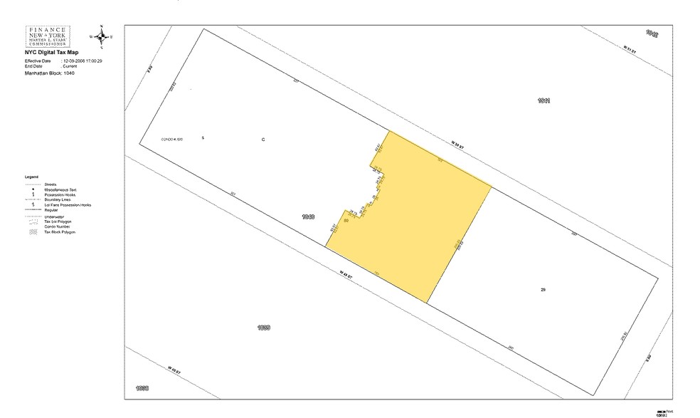 322-348 W 50th St, New York, NY for rent - Plat Map - Image 3 of 3