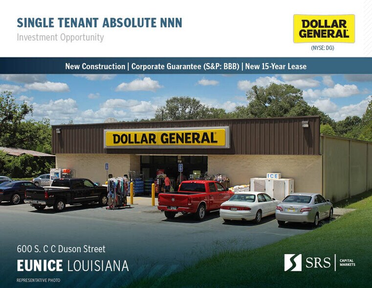 600 C C Duson St, Eunice 70535 Dollar General New 15yr Corp Abs NNN