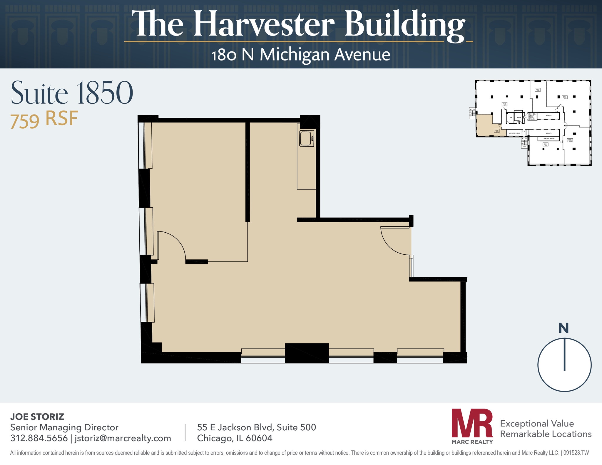 180 N Michigan Ave, Chicago, IL to rent Floor Plan- Image 1 of 5
