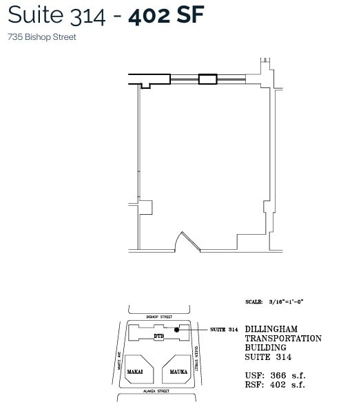 733 Bishop St, Honolulu, HI to rent Floor Plan- Image 1 of 1