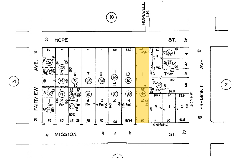 1128-1132 Mission St, South Pasadena, CA for rent - Plat Map - Image 2 of 7