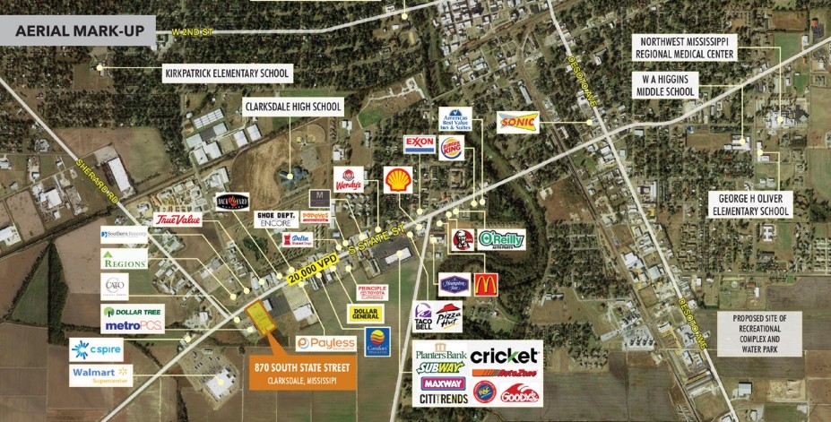 870 S State St, Clarksdale, MS for rent - Site Plan - Image 2 of 3